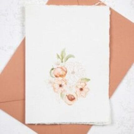 Deckled peach card pack